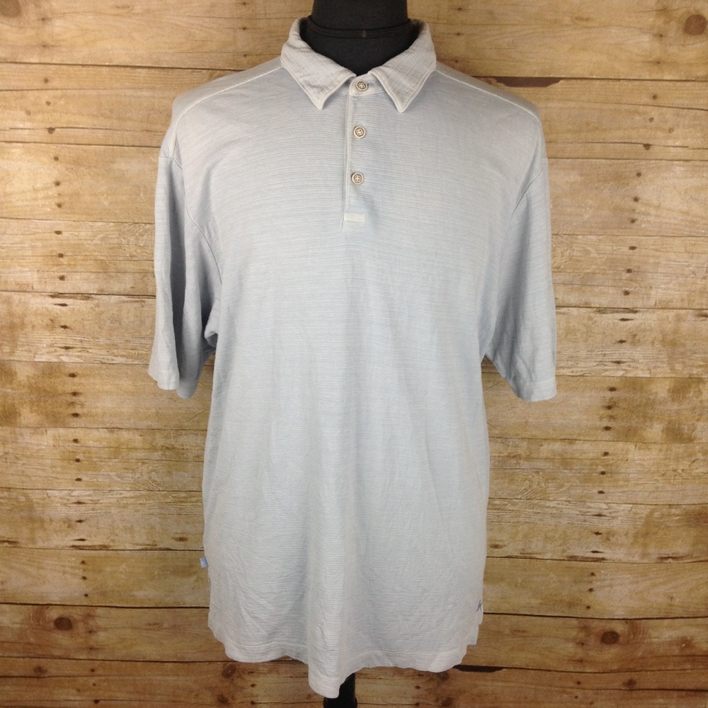 Tommy Bahama Marlin Embroidered Blue Shirt Size XL